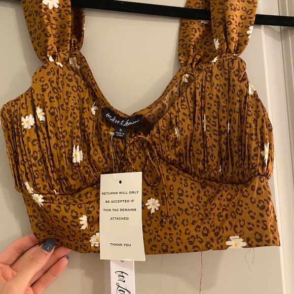 For love and lemons Tawney crop top cheetah - Picture 4 of 5
